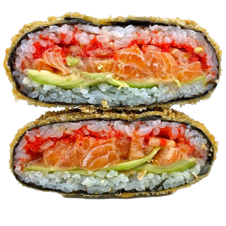 Суші-бургер з лососем