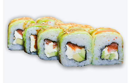 Зелений дракон з лососем