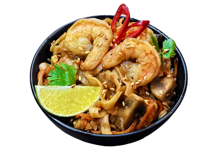 Локшина удон з тигровою креветкою